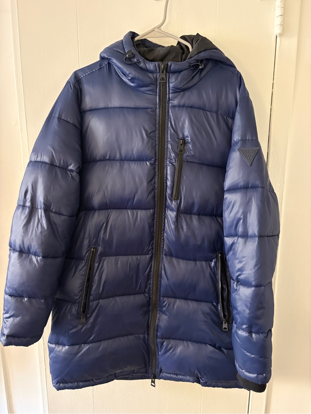 Men Blue Guess Coat
